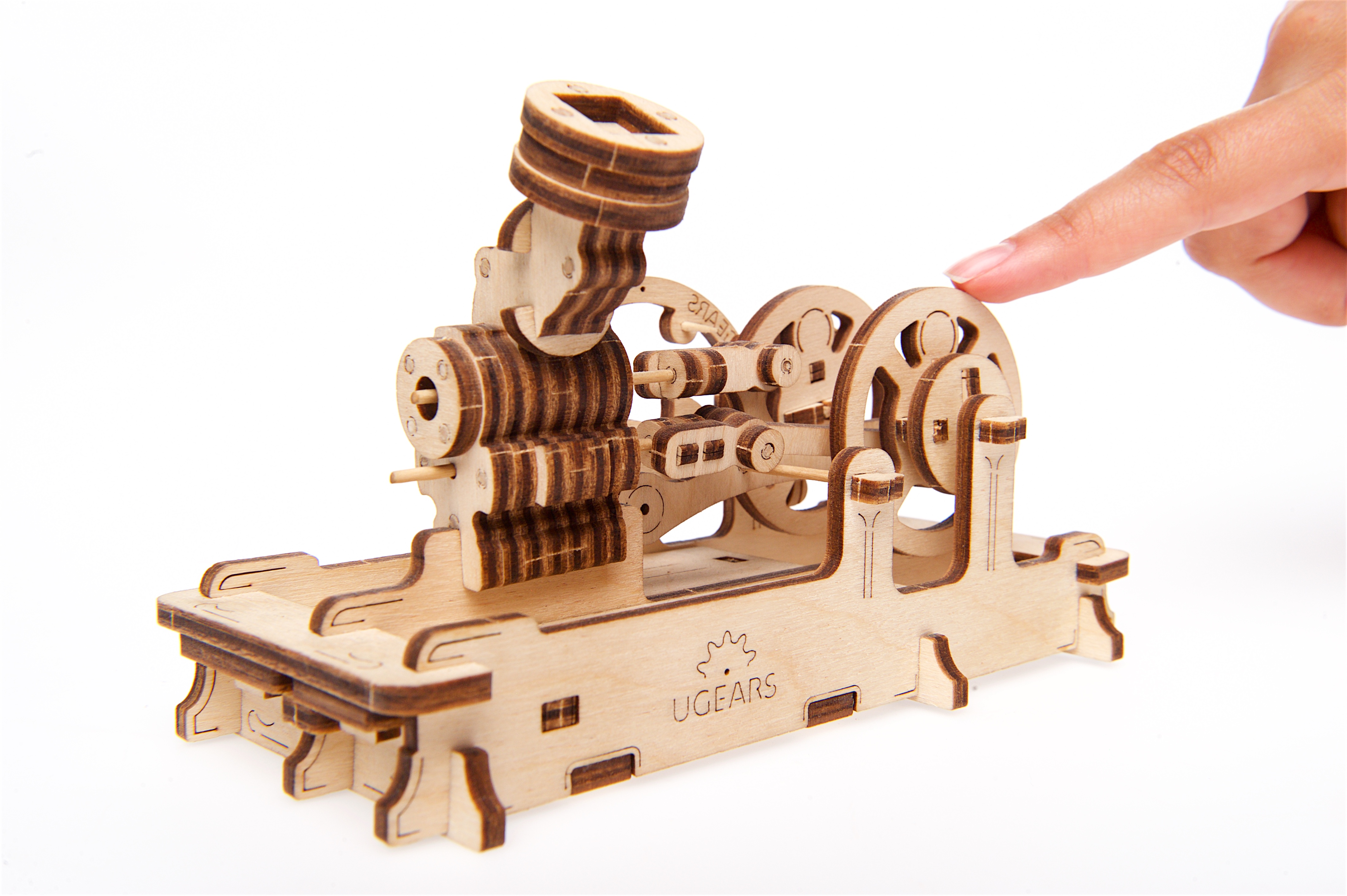 U-Gears Pneumatische Motor mechanisch houten bouwpakket