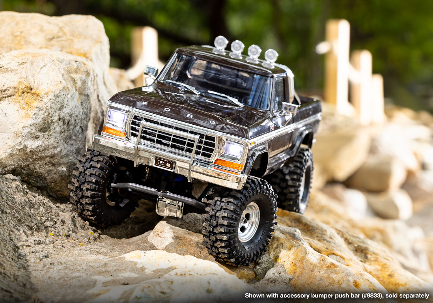 Traxxas TRX-4M High Trail Ford F-150 Ranger XLT Truck 4WD Electric Scale and Trail Crawler with TQ 1/18 Brown