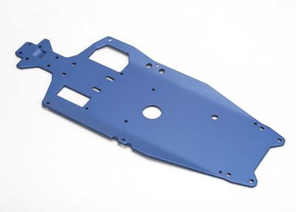 Traxxas Chassis, 6061-T6 aluminum (3mm) (blue anodized)/ adhesive foam pad (1)