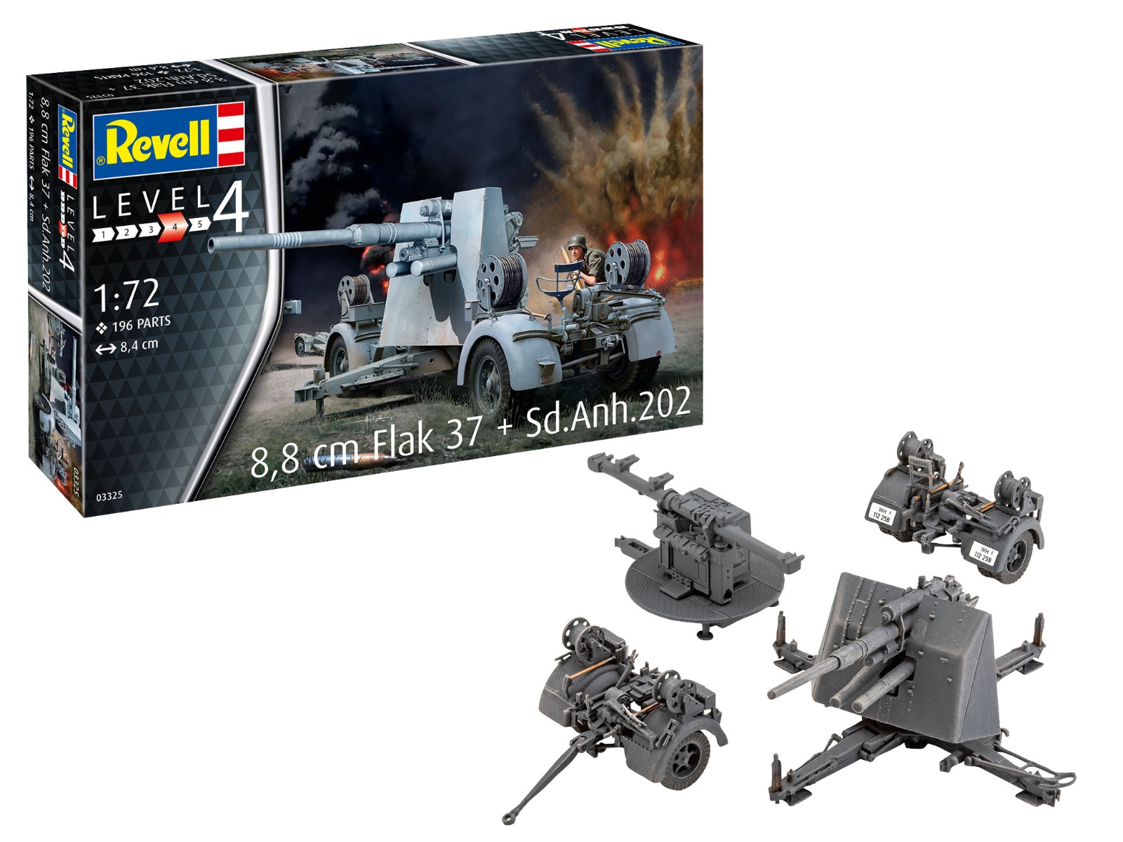 Revell 8,8 cm Flak 37 + Sd.Anh.202 1/72