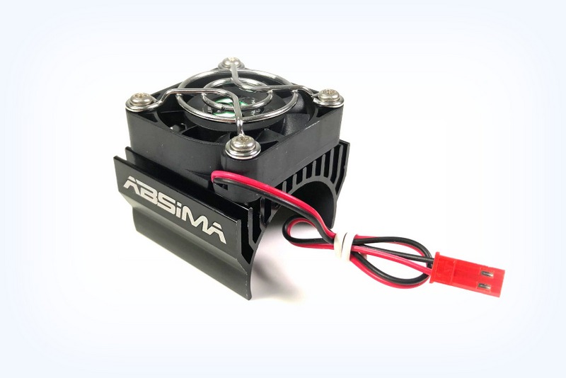 Absima Aluminium zwart Koellichaam met Ventilator 1/8 (tot 40mm diameter)