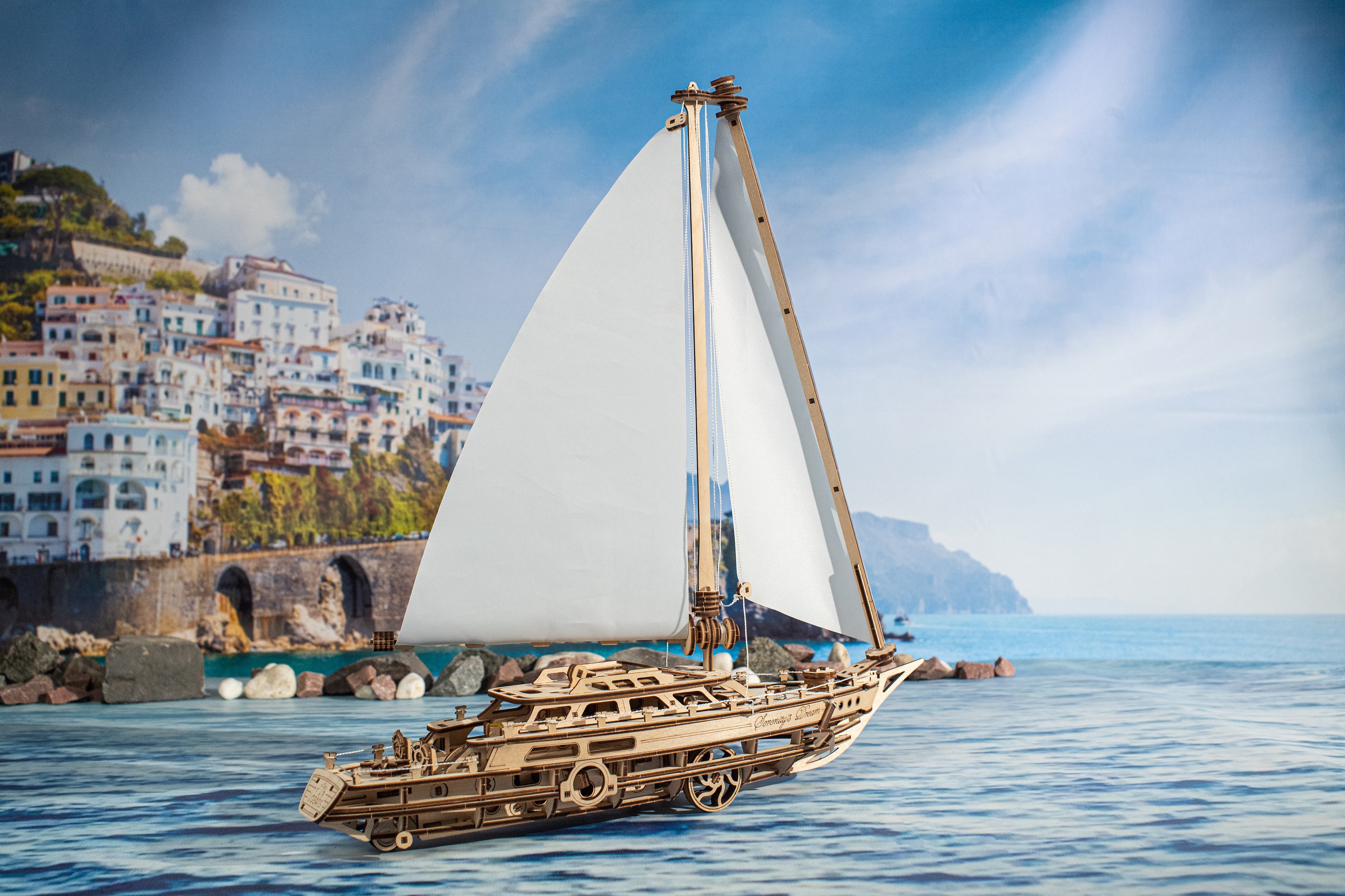 U-Gears  Serenity's Droom Zeilboot mechanisch houten bouwpakket