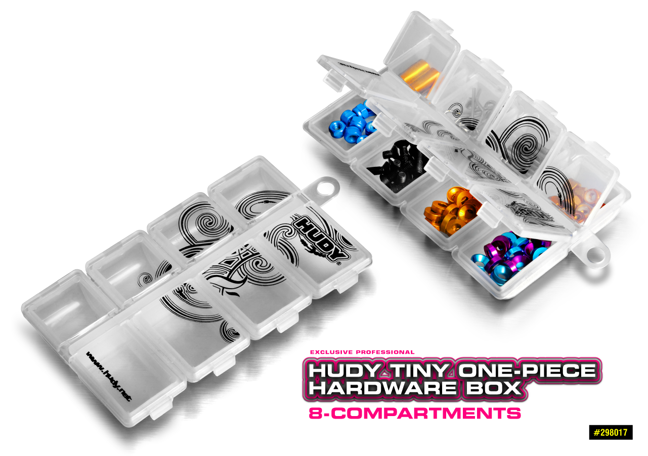 HUDY Tiny One-Piece Hardware Box 8 Compartments