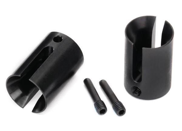 Traxxas Drive cup machined steel (2)/ 4x17mm screw pins (2)