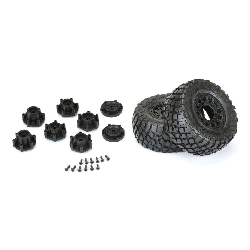 Proline 1/10 BFG KR2 M2 Front/Rear 2.2"/3.0" SC Mounted 12mm Blk Raid (2)