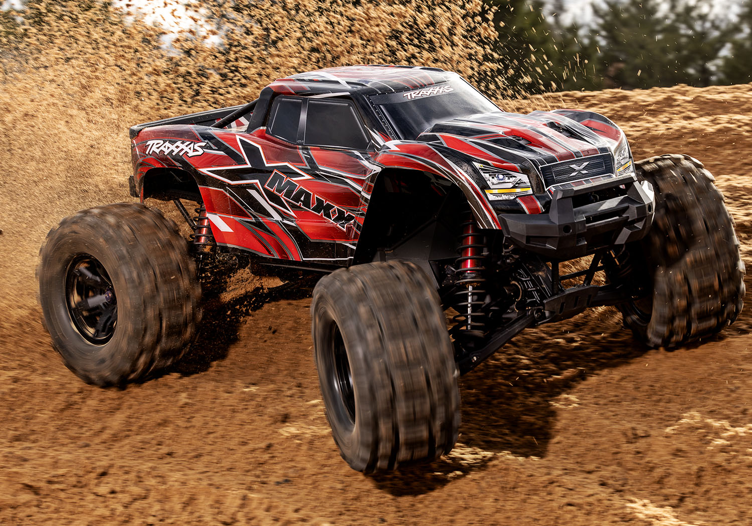 Traxxas X-Maxx 4WD 8S Belted Brushless Monster Truck RTR TSM 30+ Volts 1/5 Red
