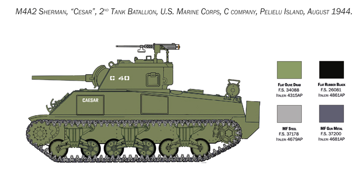 Italeri M4 Sherman U.S. Marine Corps 1/35