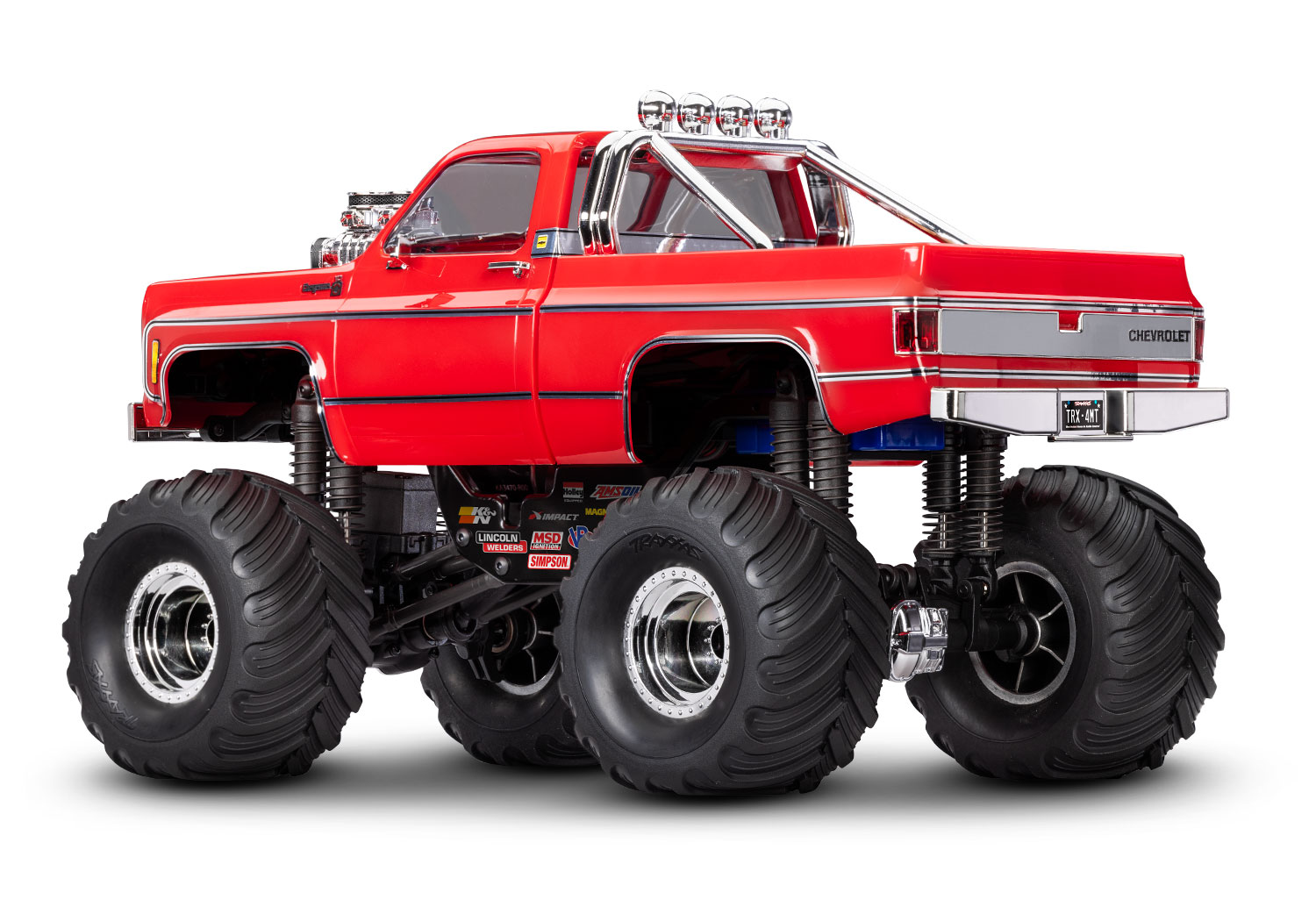 Traxxas TRX-4MT Chevrolet K10 Monster Truck 4WD Electric with TQ 1/18 Red