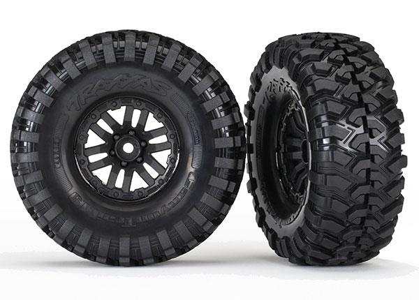 Traxxas Tires & wheels, assembled, glued (TRX-4® 1.9" wheels, Canyon Trail 4.6x1.9" tires) (2)