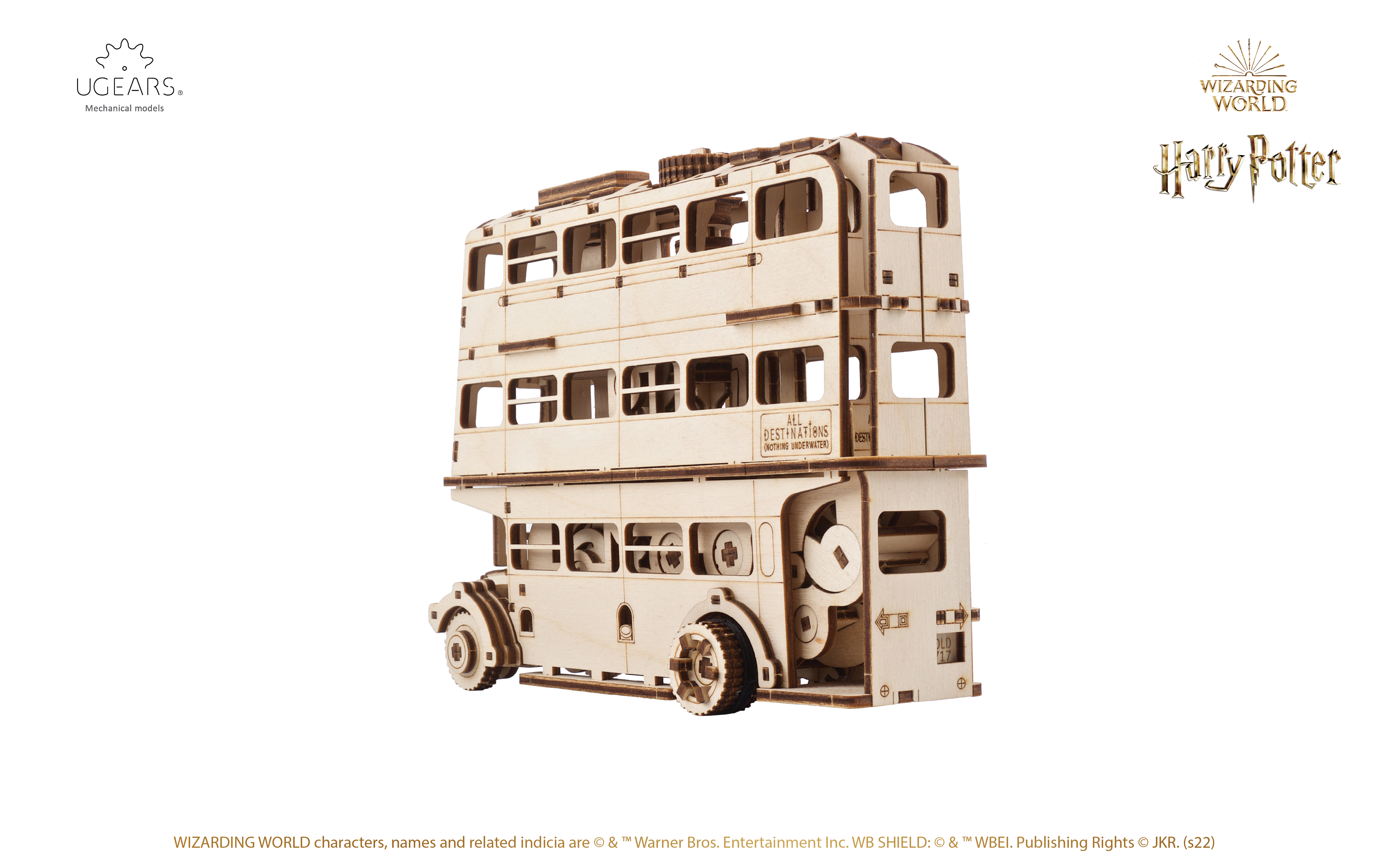 U-Gears Knight Bus Harry Potter mechanisch houten bouwpakket