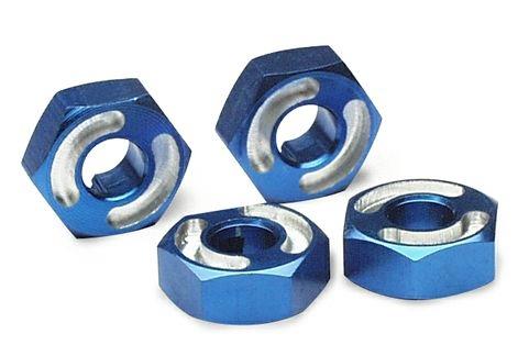 Traxxas Wheel Hubs, Hex, 6061-T6 Aluminum (Blue) (4)/ Axle Pins (2.5x10mm) (4)