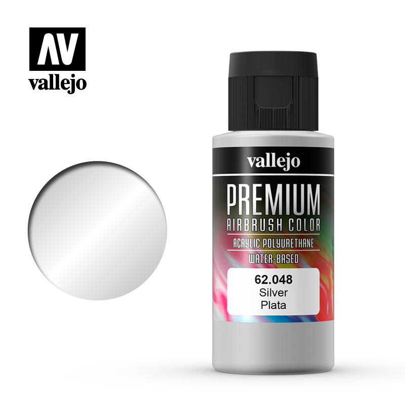 Vallejo Premium Airbrush Color Silver Potje 60ml
