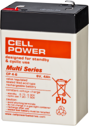 Cell Power 6 Volt 4 Ah Loodaccu ideaal voor Voerboten, Alarminstallaties, Kinderauto's etc.