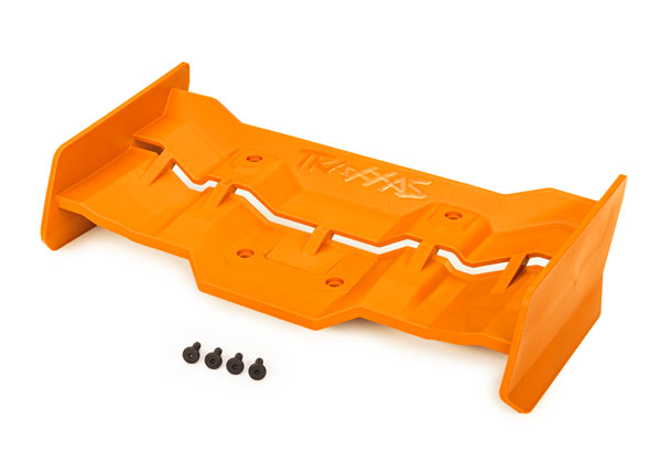 Traxxas Wing, Orange / 4x12mm FCS (4) XRT