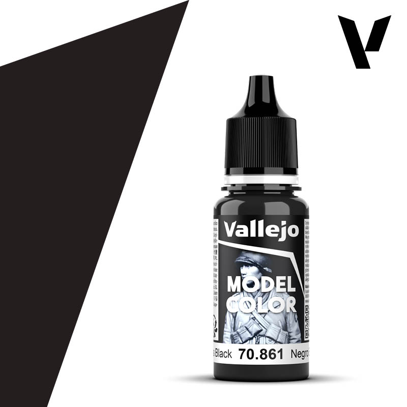 70861 Vallejo Glossy Black Model Color 18ml