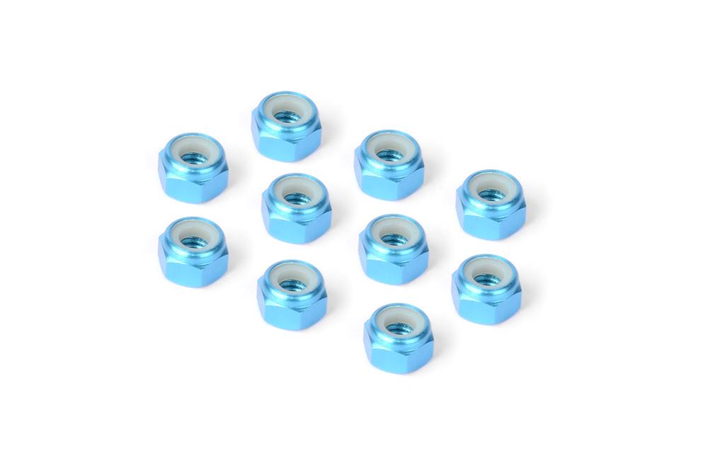 HUDY Aluminium Nuts M4 BLUE (10)