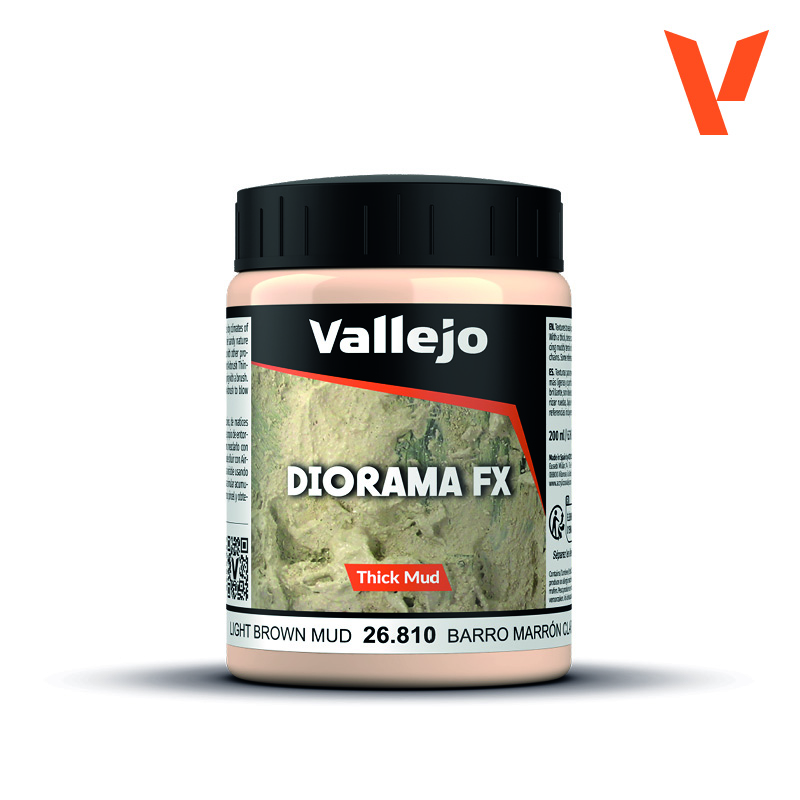 Vallejo Diorama FX Thick Mud Light Brown Mud 200ml
