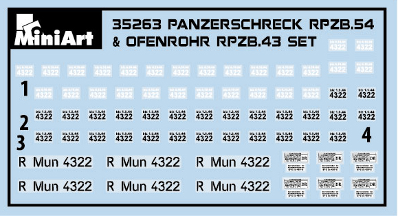 MiniArt Panzerschreck RPzB.54 & Ofenrohr RPzB.43 Set 1/35