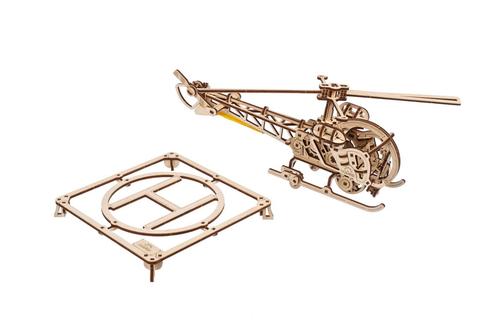 U-Gears  SMART Mini Helikopter mechanisch houten bouwpakket