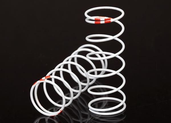 Traxxas Spring, shock, white (GTR long) (0.623 rate orange) (1 pair)