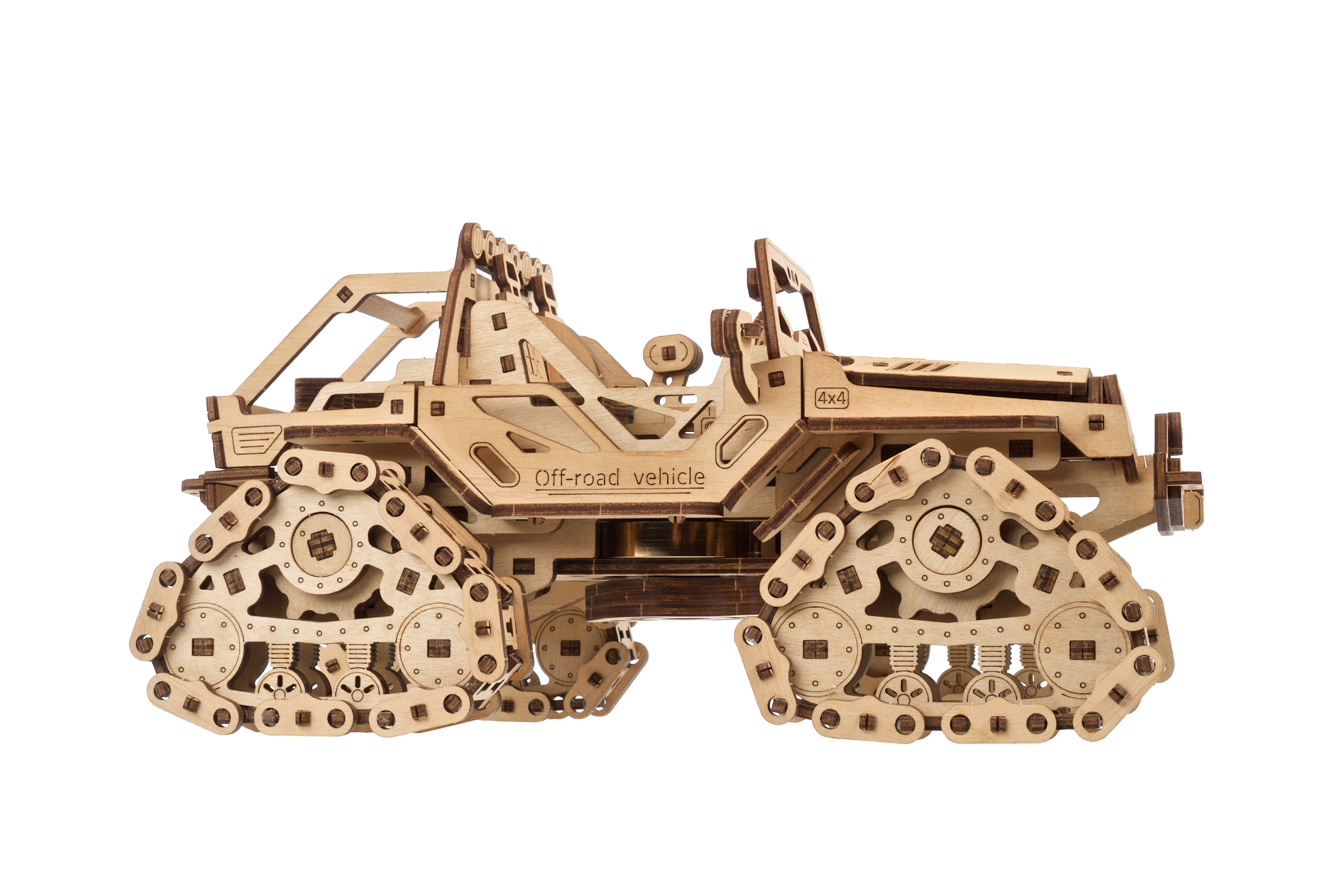 U-Gears Off-road Terreinwagen mechanisch houten bouwpakket