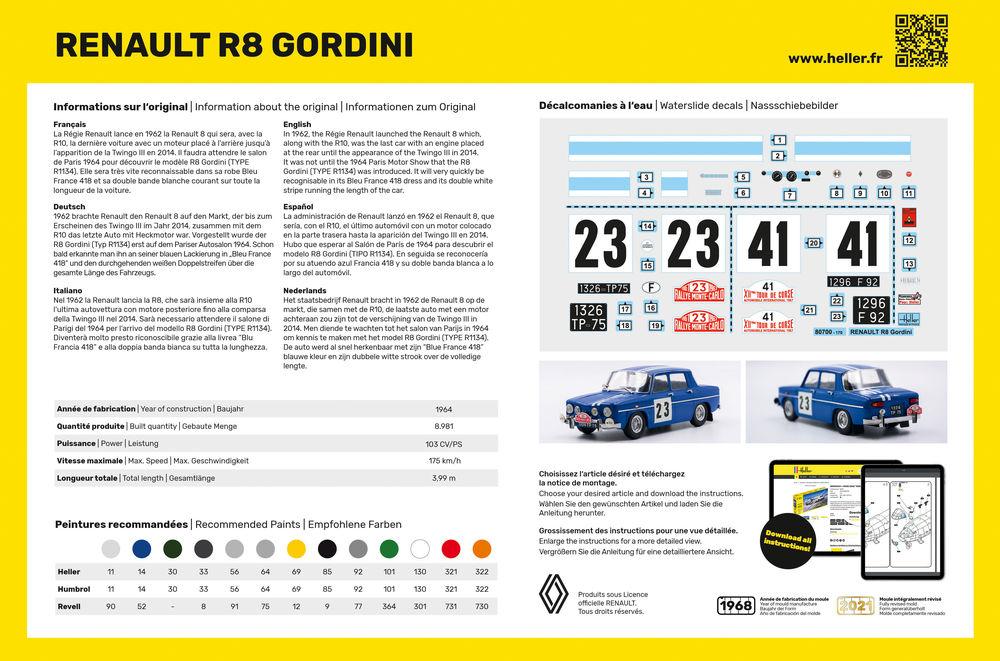 Heller Renault R8 Gordini 1/24