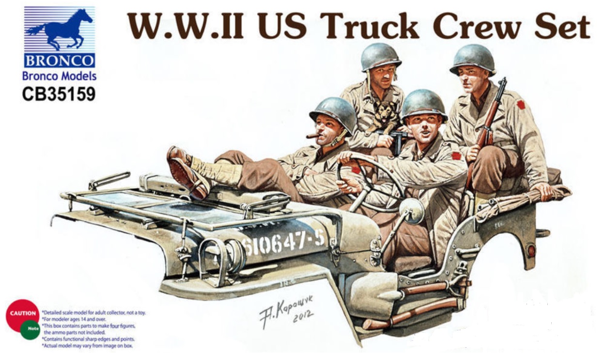 Bronco Models WWII US Truck Crew Set in 1/35