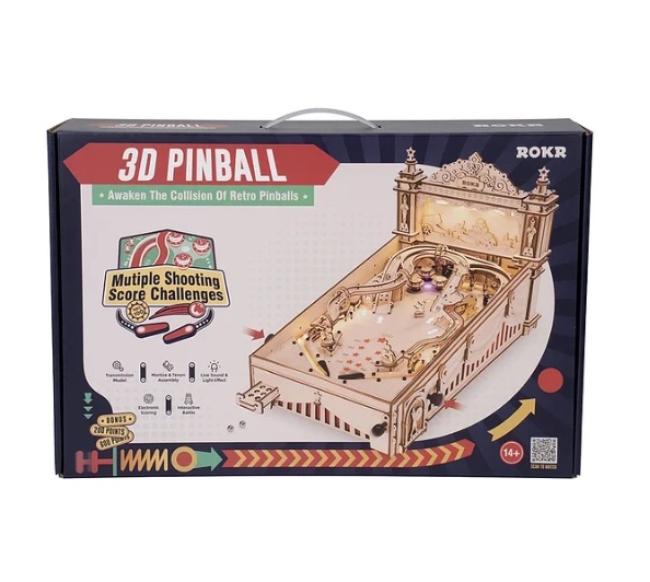 Rokr Pinball Machine 3D Houten Puzzel