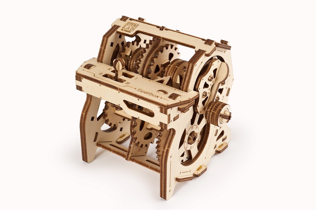 U-Gears Stem Lab Gearbox mechanisch houten bouwpakket
