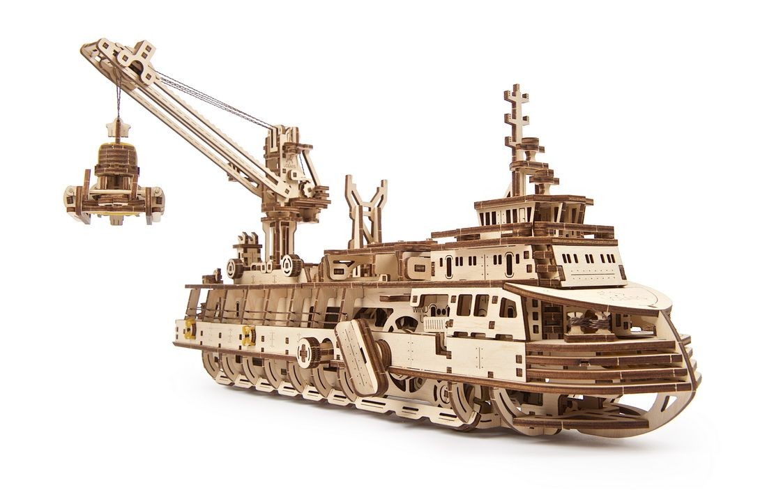 U-Gears Onderzoeksschip / Research Vessel mechanisch houten bouwpakket