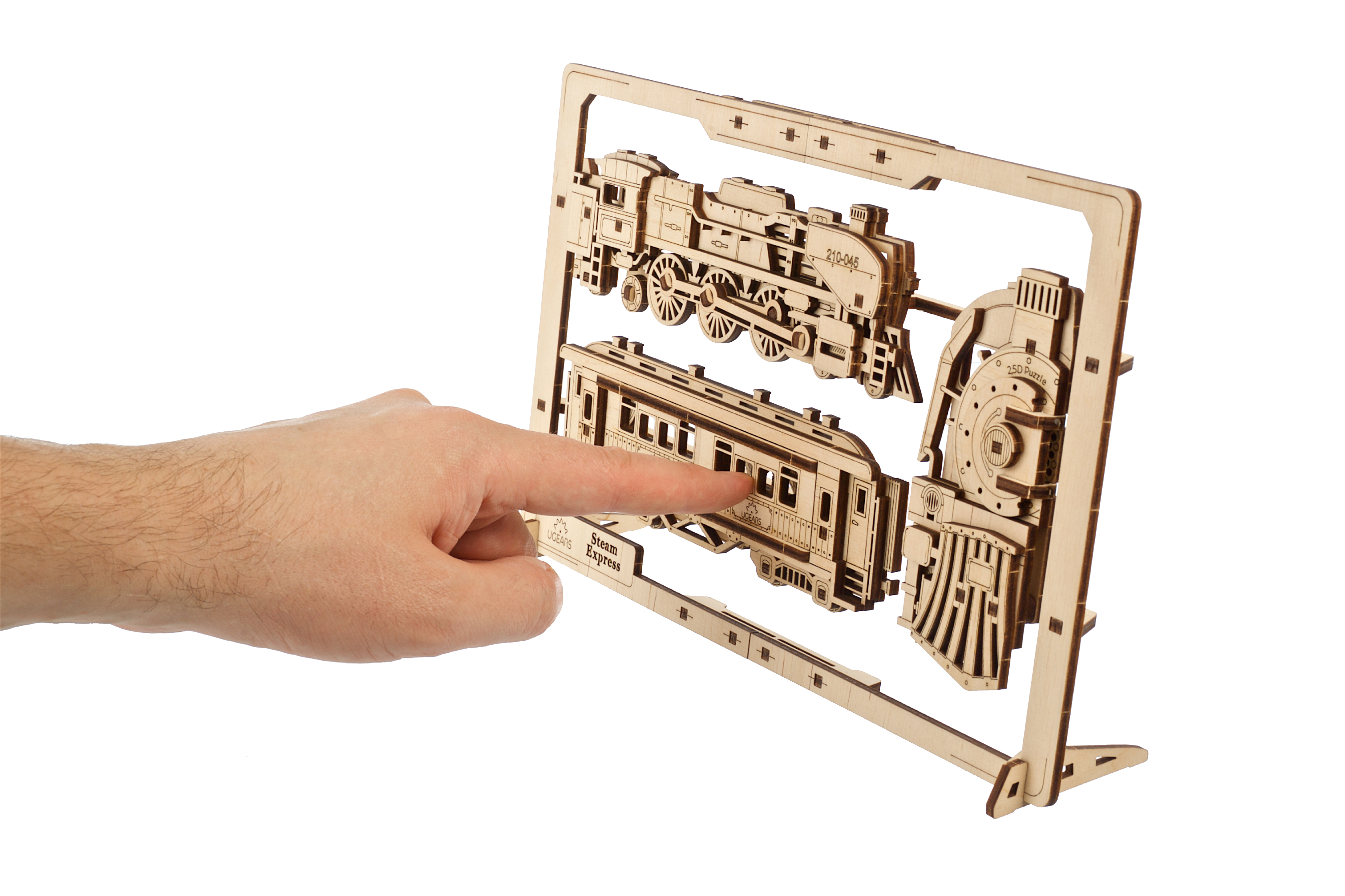 U-Gears 2.5D Puzzle Steam Express mechanisch houten bouwpakket