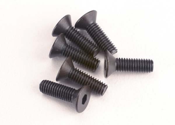 Traxxas Screws 3x10mm countersunk machine (6) (hex drive)