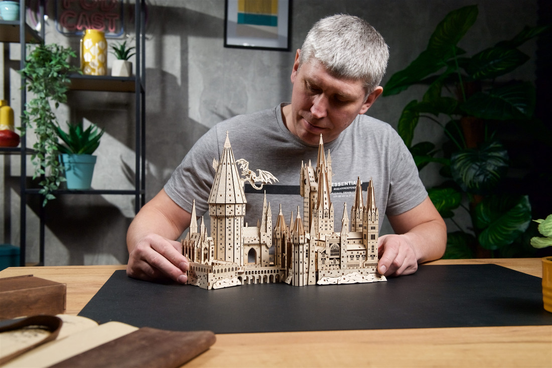 U-Gears Hogwarts kasteel Harry Potter mechanisch houten bouwpakket