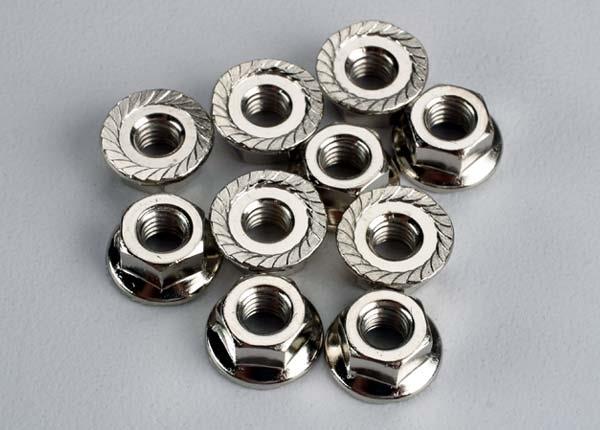Traxxas Nuts 4mm flanged (10)