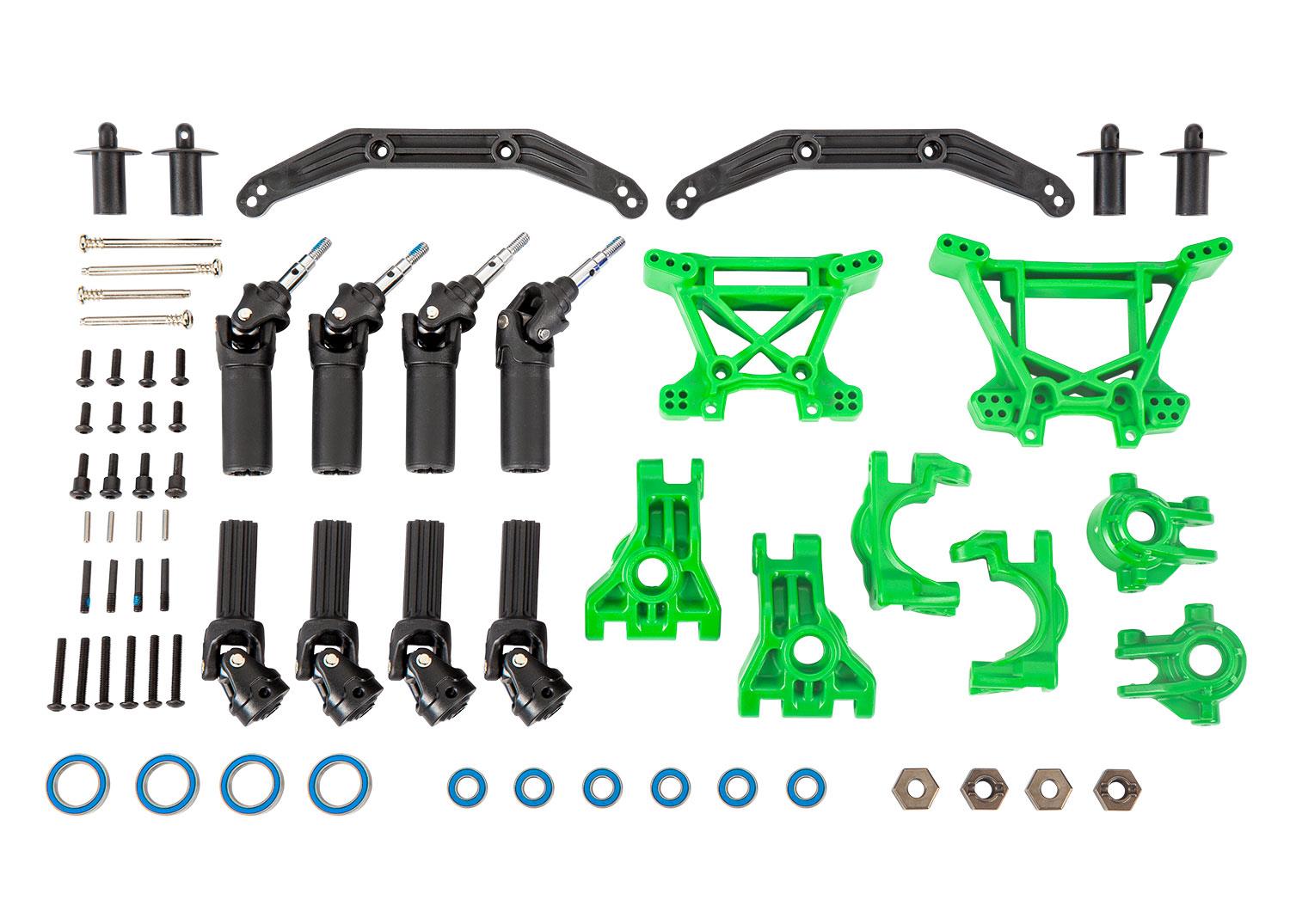 Traxxas Outer Driveline & Suspension Upgrade Kit extreme heavy duty green
