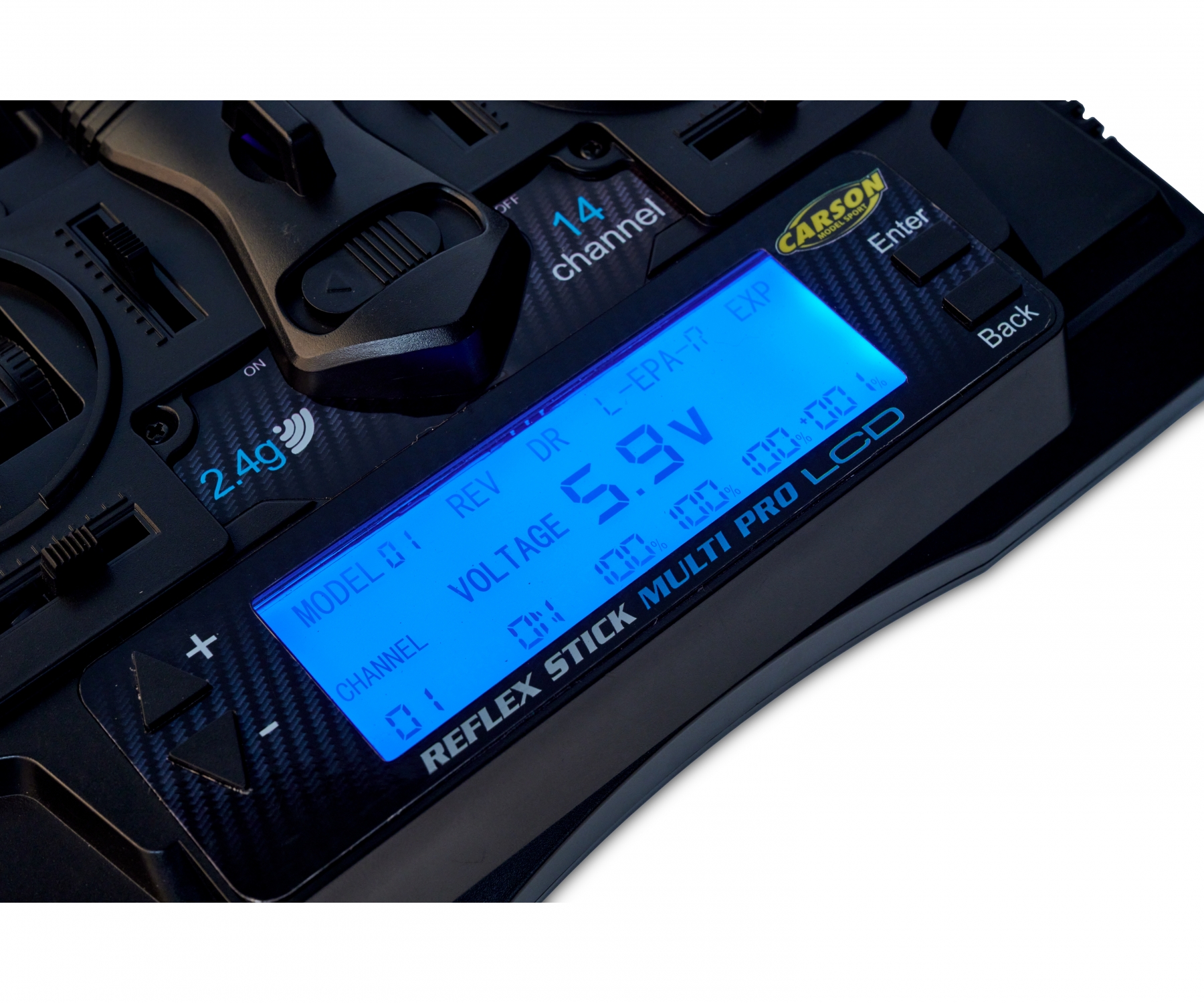 Carson Reflex Stick Multi Pro LCD 14 Kanaals 2.4GHz Zenderset