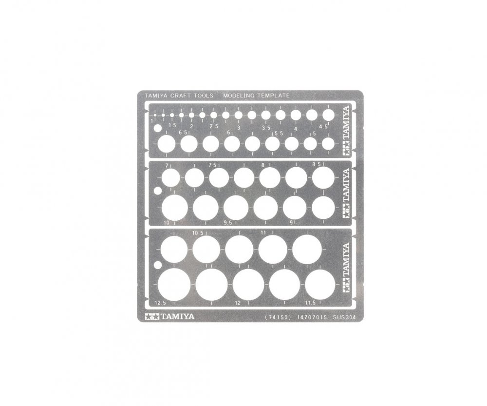 Tamiya Modeling Template Rond 1-12.5mm