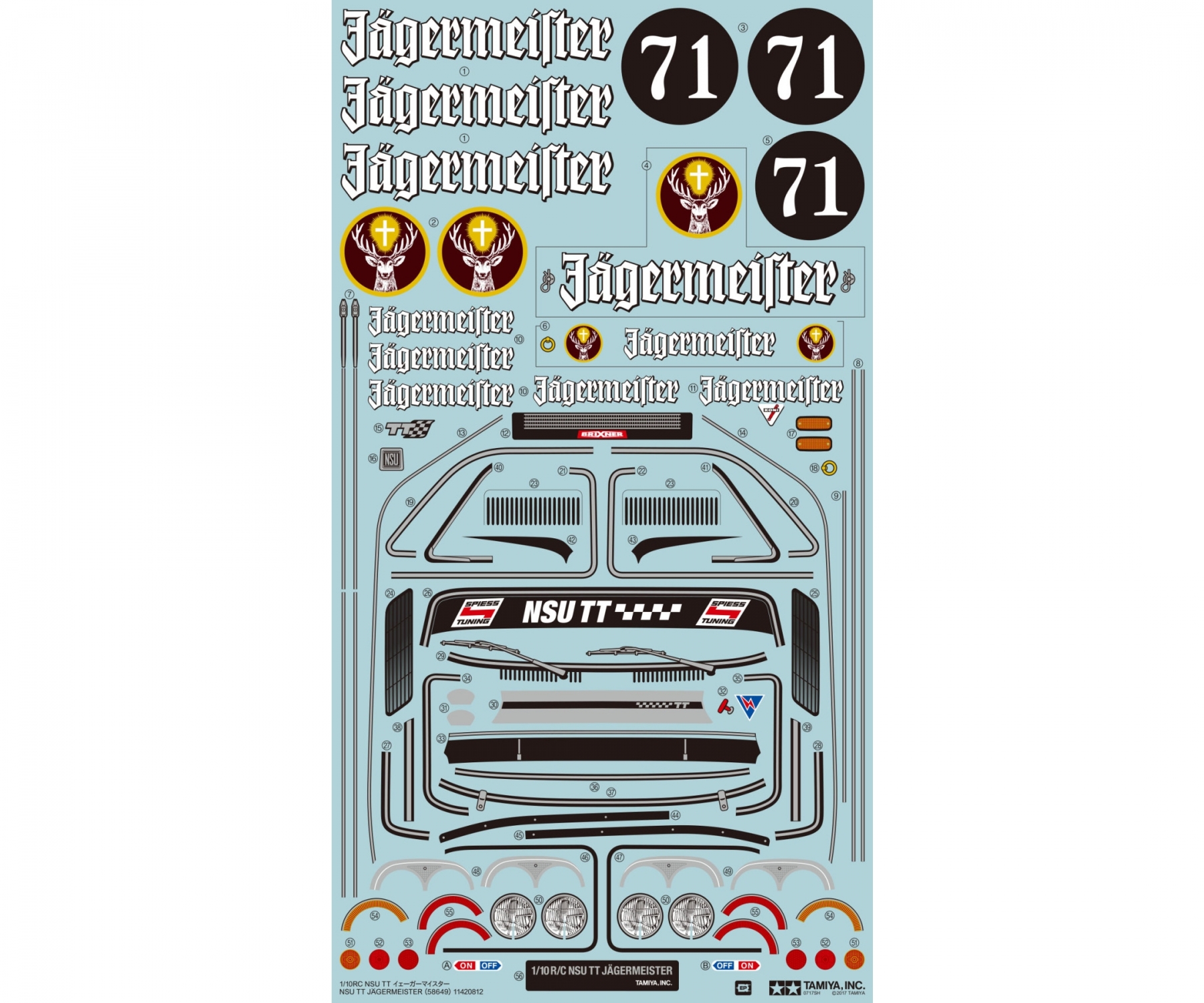 Tamiya NSU TT Jagermeister M-05 Chassis Kit 1/10