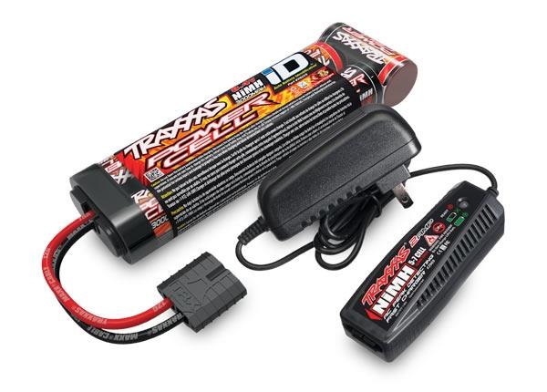 Traxxas Battery/charger completer pack (includes #2969 2-amp NiMH peak detecting AC charger (1), #2923X 3000mAh 8.4V 7-cell NiMH iD® battery (1))