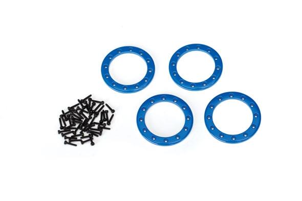Traxxas Beadlock rings blue (1.9') (aluminum) (aluminum) (4)/ 2x10 CS (48)