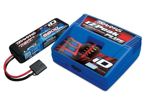 Traxxas 2S Battery/Charger Completer Pack (includes #2970 iD® charger (1), #2843X 5800mAh 7.4V 2-cell 25C LiPo iD® battery (1))