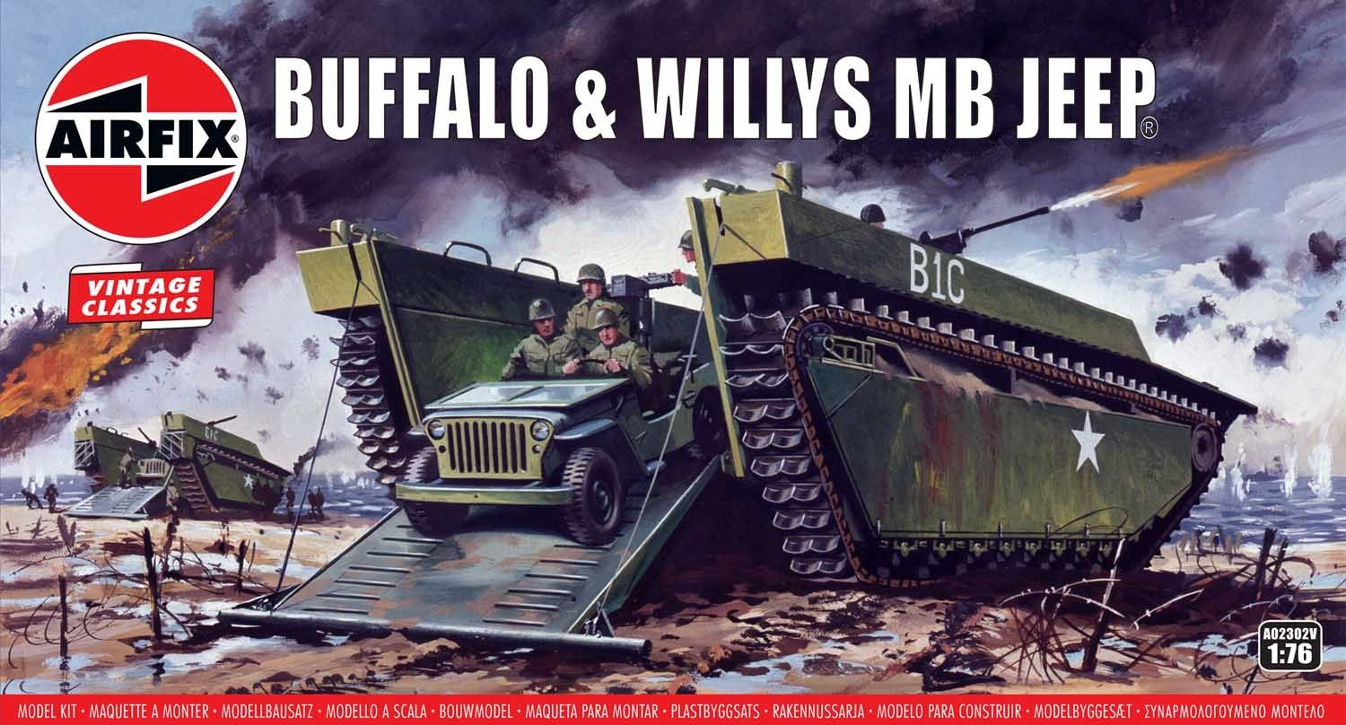 AirFix LTV 4 Buffalo Amphibian en Willys Jeep 1/76