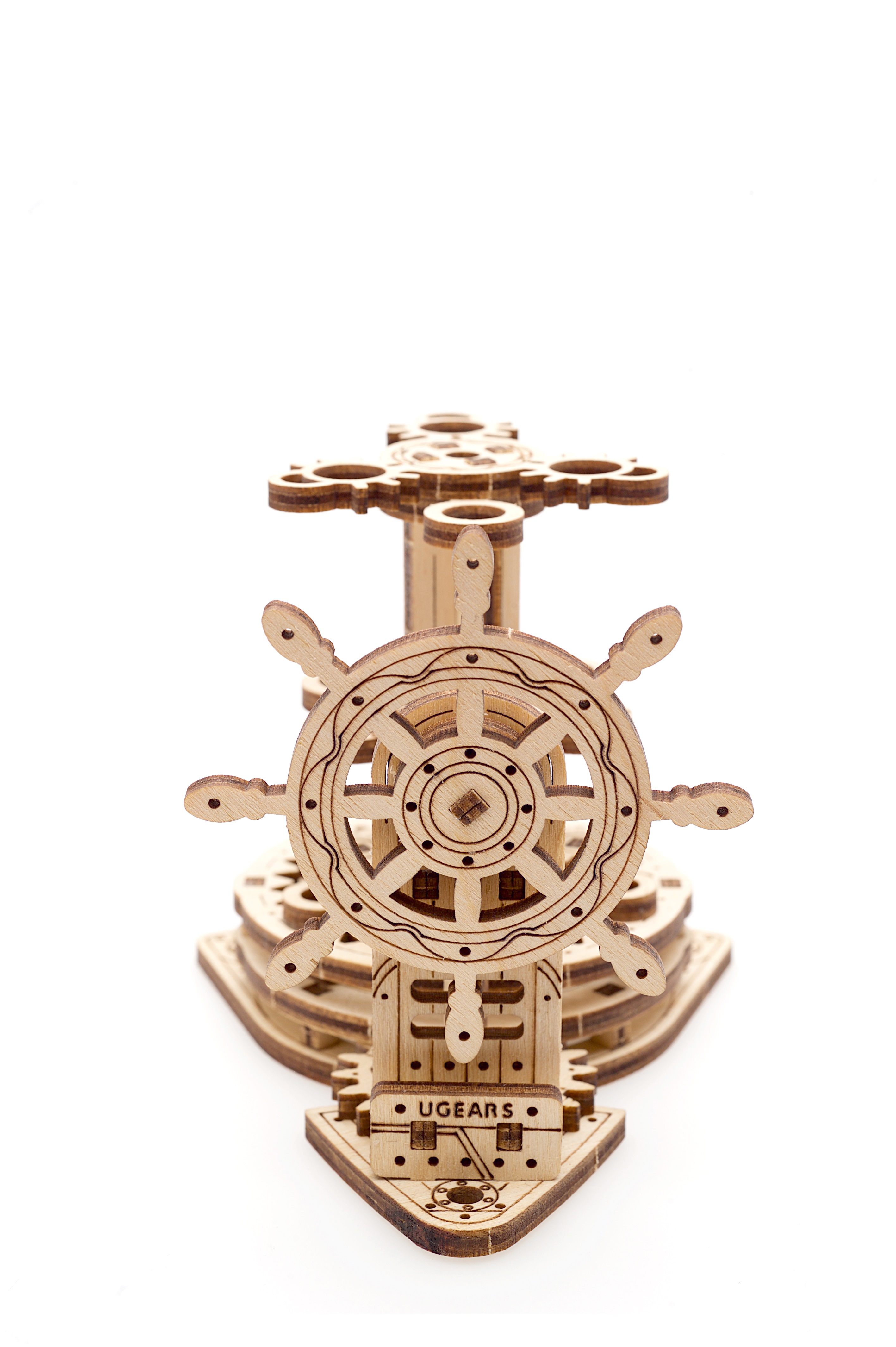 U-Gears Wheel Organizer / Penhouder Kapitein mechanisch houten bouwpakket
