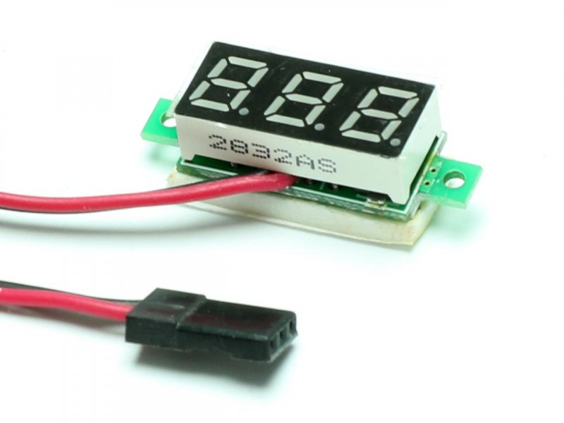 Pichler Mini Digitale Voltmeter 3..30 Volt (JR Stekker)