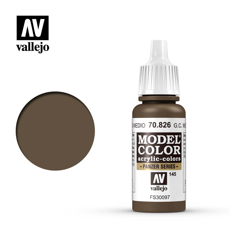 70826 Vallejo German Camo Medium Brown Model Color 17ml