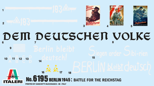 Italeri Battle For The Reichstag Berlin 29th April / 2nd May 1945 Battle Set 1/72