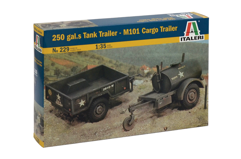 Italeri 250 gal.s Tank Trailer - M101 Cargo Trailer 1/35