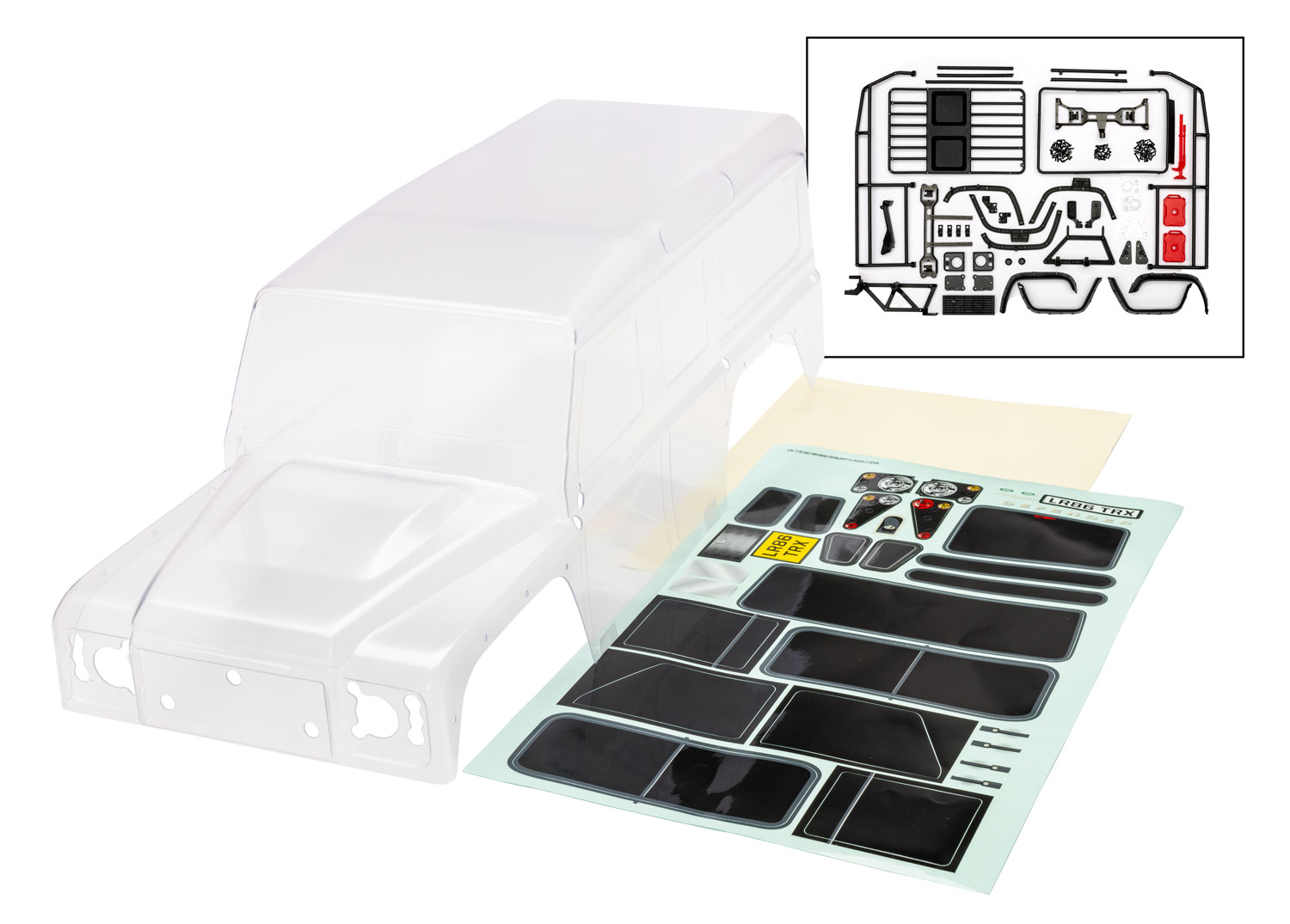 Traxxas TRX-4 Land Rover Defender Clipless Clear Body 1/10