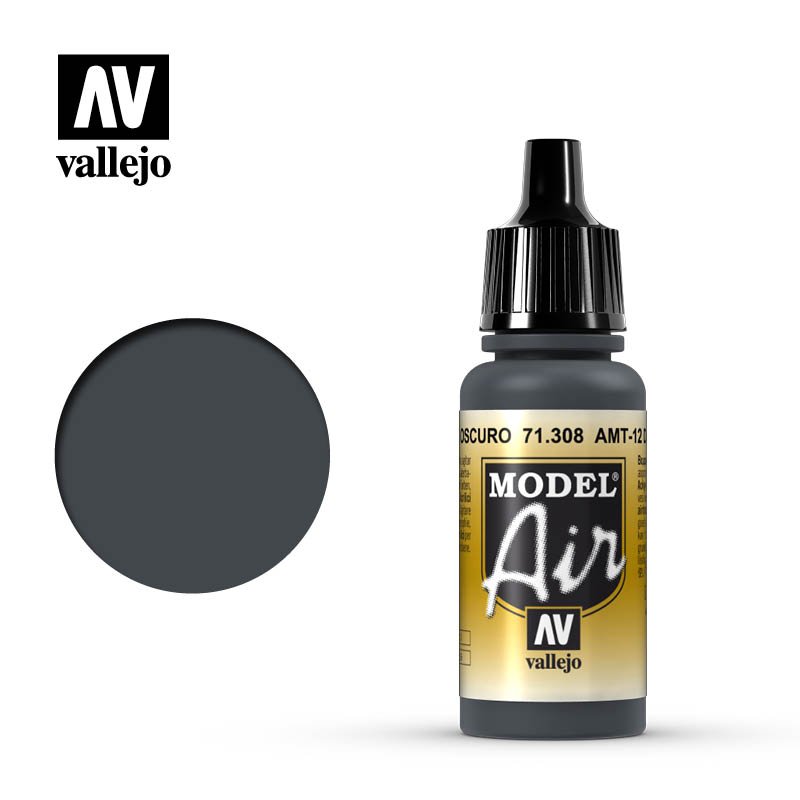 71308 Vallejo AMT-12 Dark Grey Model Air 17ml