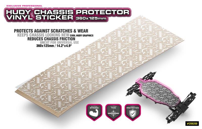 HUDY Chassis Protector Vinyl Sticker 360x125mm